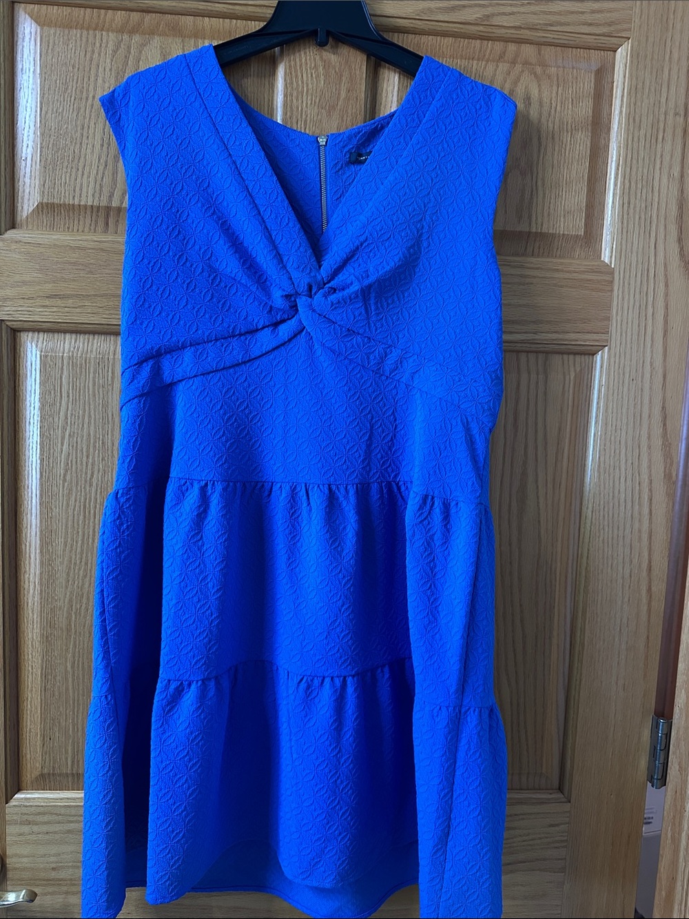 Tommy Hilfiger Royal Blue Textured Midi Dress